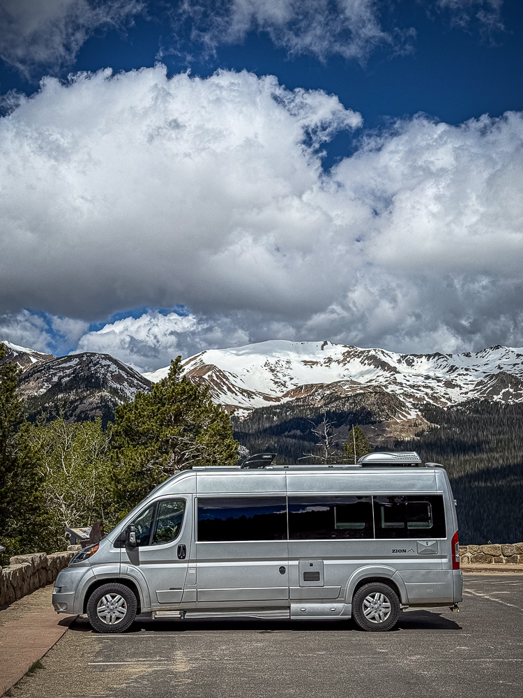 Van at Rocky Mountain National Park Van at Rocky Mountain National Park